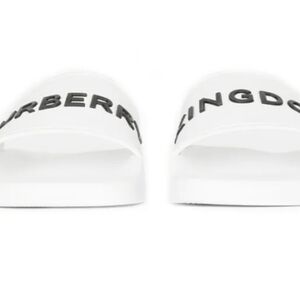 NWB $200 Burberry White Slides for Kids Us 34
